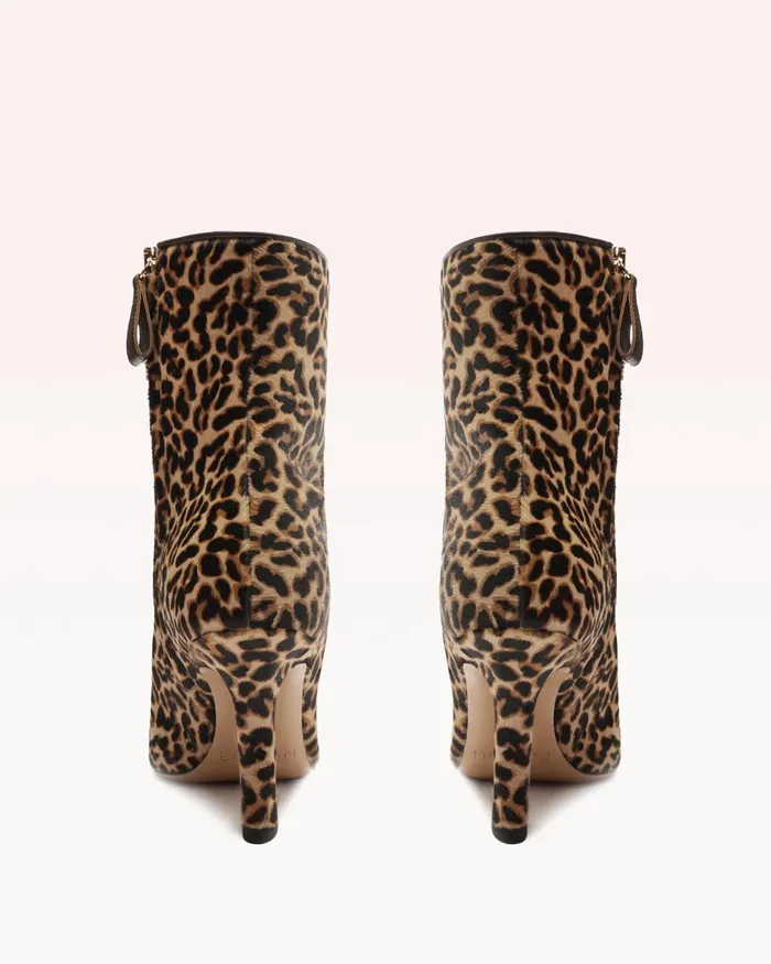 Bell Leopard Booties 8211 Pointed Toe Boots 8211 Luxury Leather Boots Animal Print Women Alexandre Birman Boots