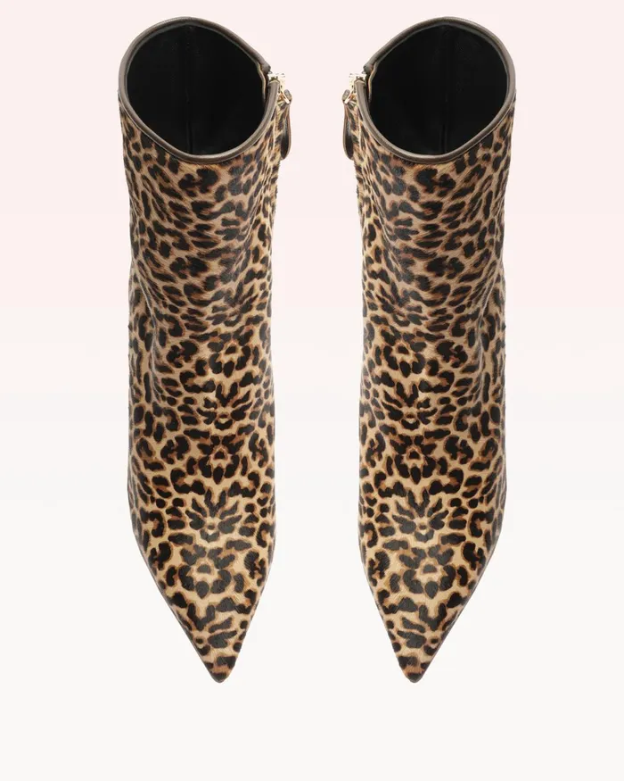 Bell Leopard Booties 8211 Pointed Toe Boots 8211 Luxury Leather Boots Animal Print Women Alexandre Birman Boots