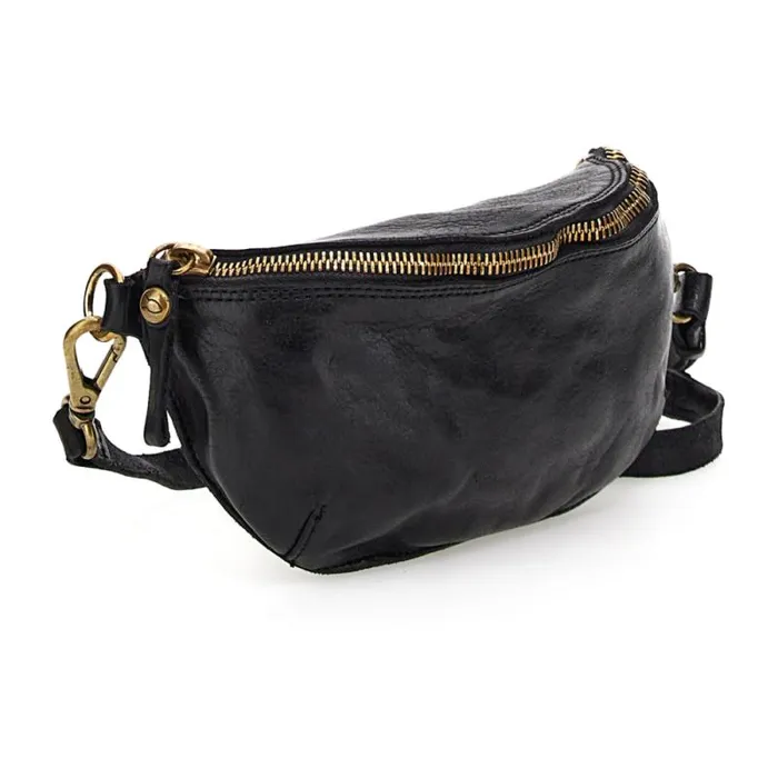 Belt Bags WomenMen Campomaggi Zefiro Black Belt Bags WomenMen Campomaggi Zefiro Black