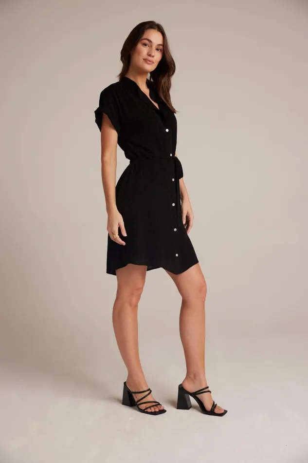 Belted Shirred Dress 8211 Black Women Bella Dahl Mini Dresses Belted Shirred Dress 8211 Black Women Bella Dahl Mini Dresses