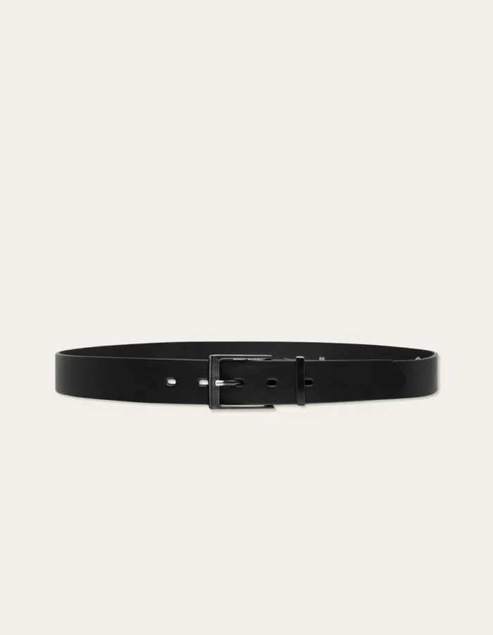 Belts Men Les Deux Walker Leather Belt 8211 BlackBlack