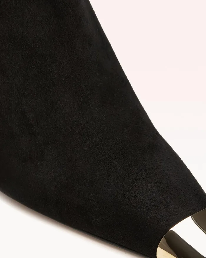 Black Suede Bootie 8211 Olivia Retro Bootie 8211 Designer Boots For 8211 Square Toe Boots Black Women Alexandre Birman Boots