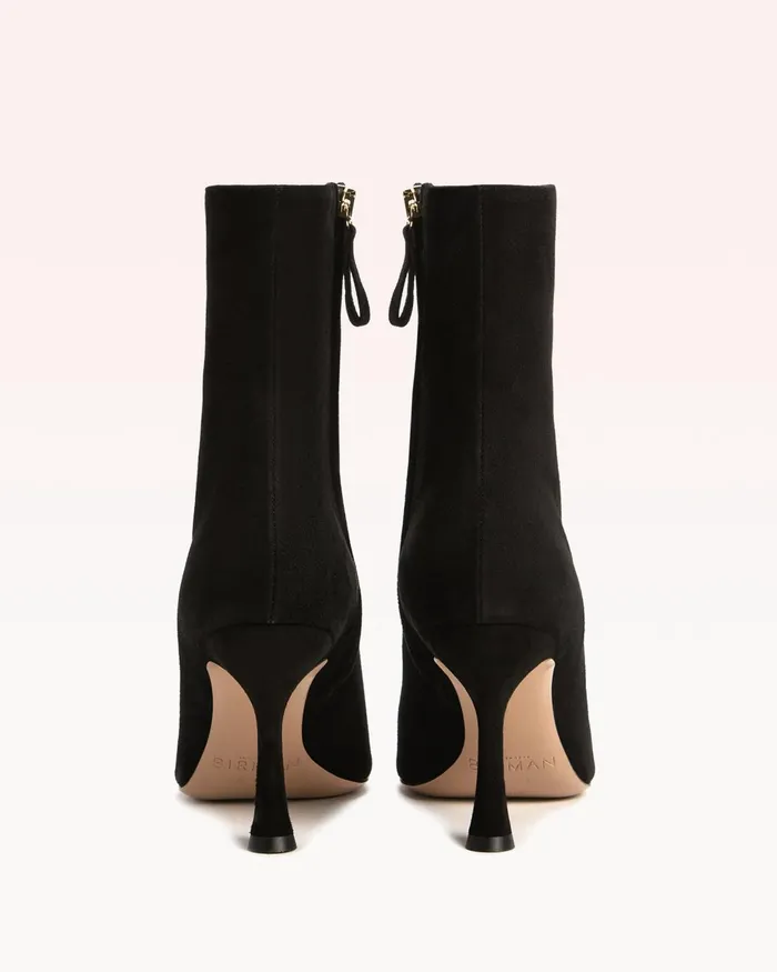Black Suede Bootie 8211 Olivia Retro Bootie 8211 Designer Boots For 8211 Square Toe Boots Black Women Alexandre Birman Boots