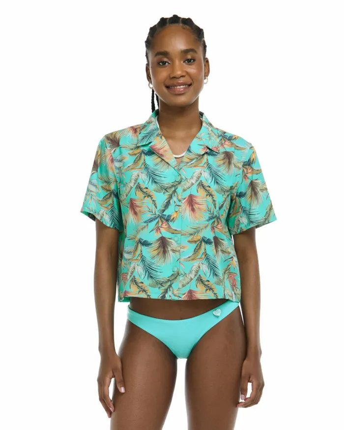 Body Glove CoverUps Lalancha Short Sleeve Surf Shirt 8211 Sea Mist Molokini 8211 Women Body Glove CoverUps Lalancha Short Sleeve Surf Shirt 8211 Sea Mist Molokini 8211 Women