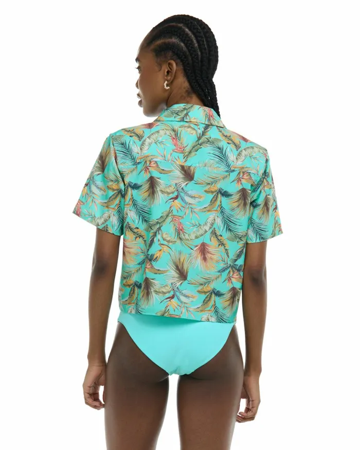 Body Glove CoverUps Lalancha Short Sleeve Surf Shirt 8211 Sea Mist Molokini 8211 Women