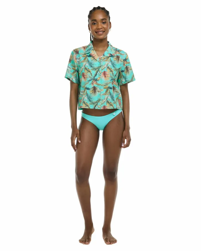 Body Glove CoverUps Lalancha Short Sleeve Surf Shirt 8211 Sea Mist Molokini 8211 Women