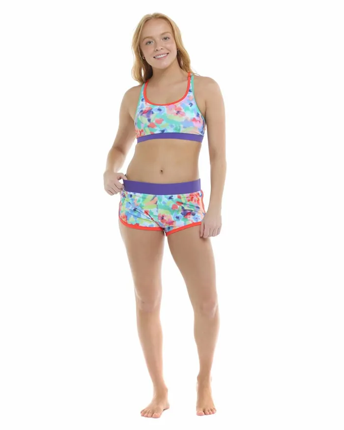 Body Glove Gym To Swim Posy Equalizer Medium Support CrossOver Sports Bra 8211 Multi 8211 Women