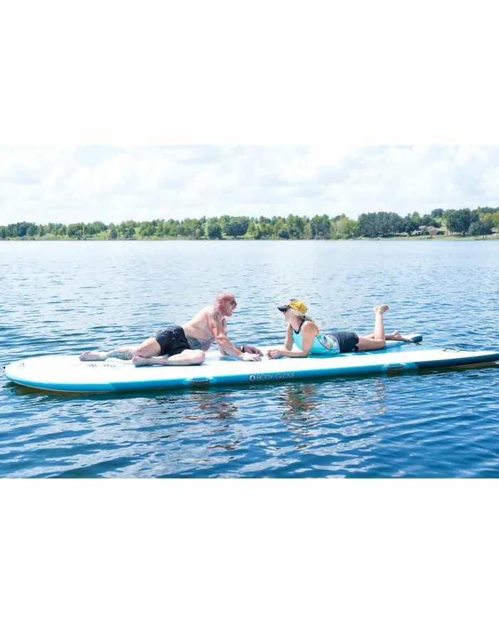 Body Glove Inflatable Docks Waterpark 15039 Inflatable Floating Dock 8211 BlueWhite 8211 Boards