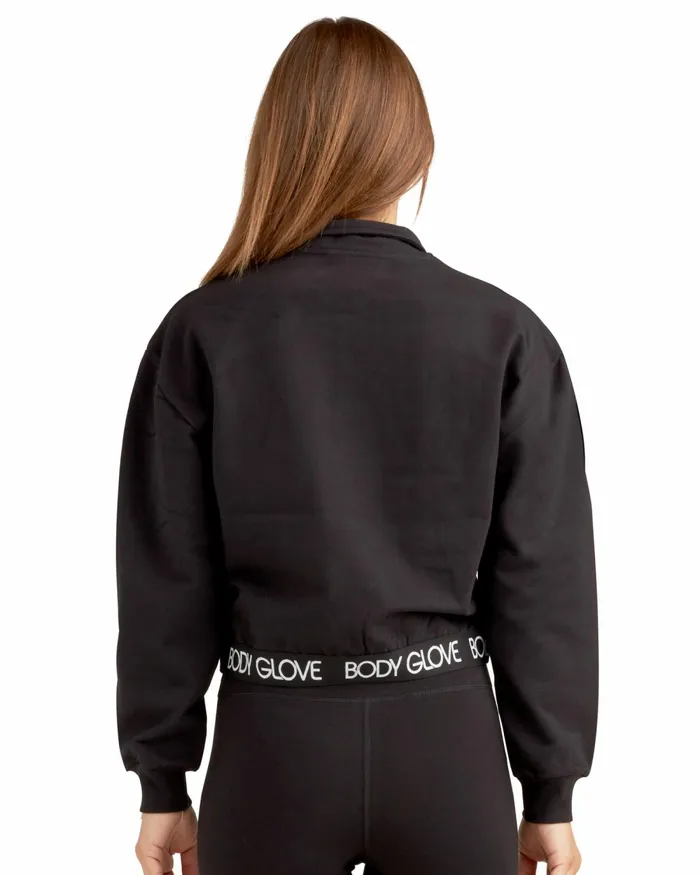 Body Glove New Arrivals Come On Over Mock HalfZip Pullover 8211 Black 8211 Women