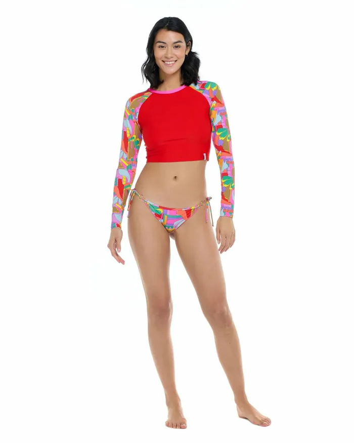 Body Glove Rash Guards Sun Protection Artistry Let It Be Crop Rashguard 8211 Artistry Multi 8211 Women