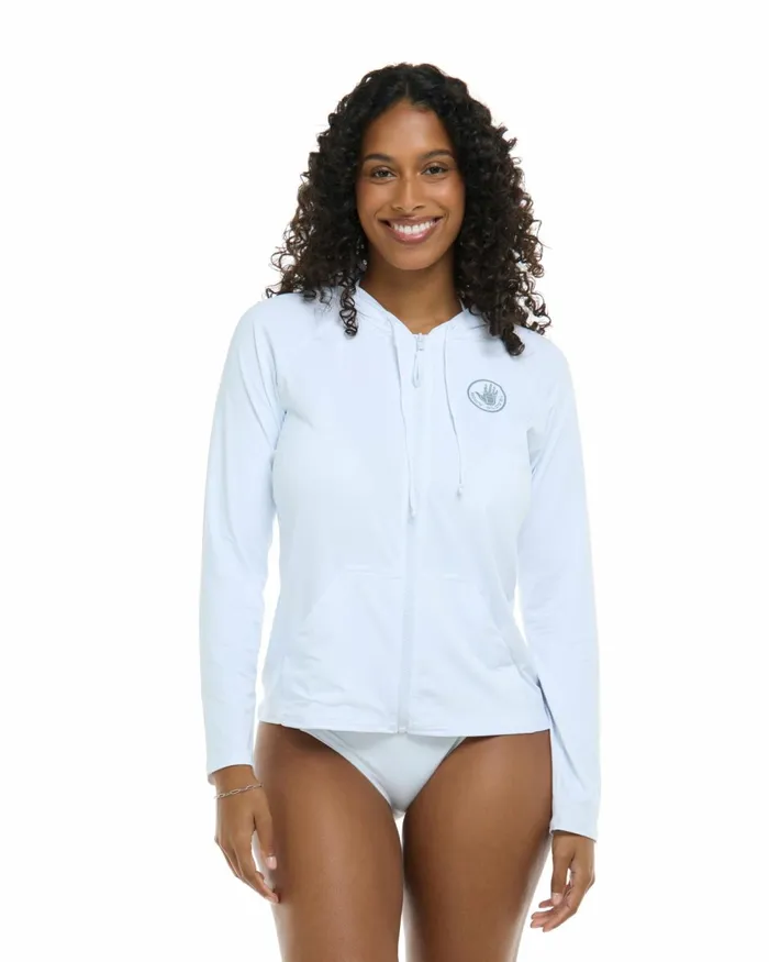 Body Glove Rash Guards Sun Protection Smoothies Barbara Hoodie Rashguard 8211 Snow 8211 Women Body Glove Rash Guards Sun Protection Smoothies Barbara Hoodie Rashguard 8211 Snow 8211 Women