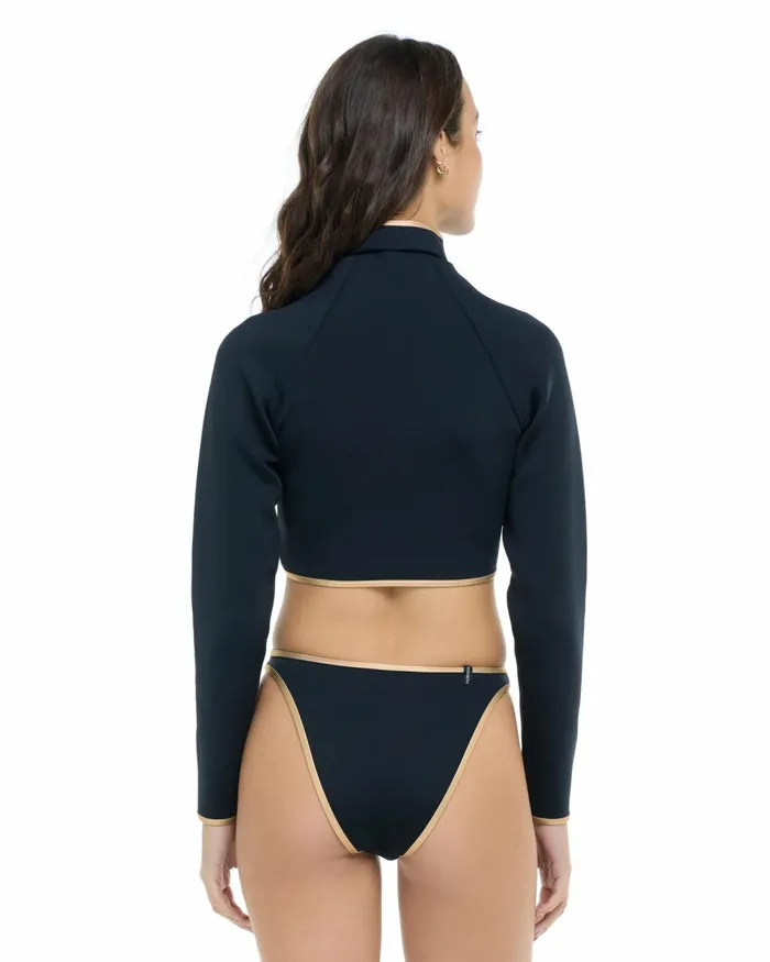 Body Glove Rash Guards Sun Protection Undersea Modern Love Crop Rashguard 8211 Black Gold 8211 Women