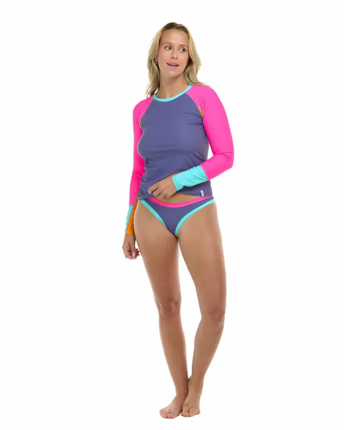 Body Glove Rash Guards Sun Protection Vibration Sleek Long Sleeve Rashguard 8211 Iris 8211 Women