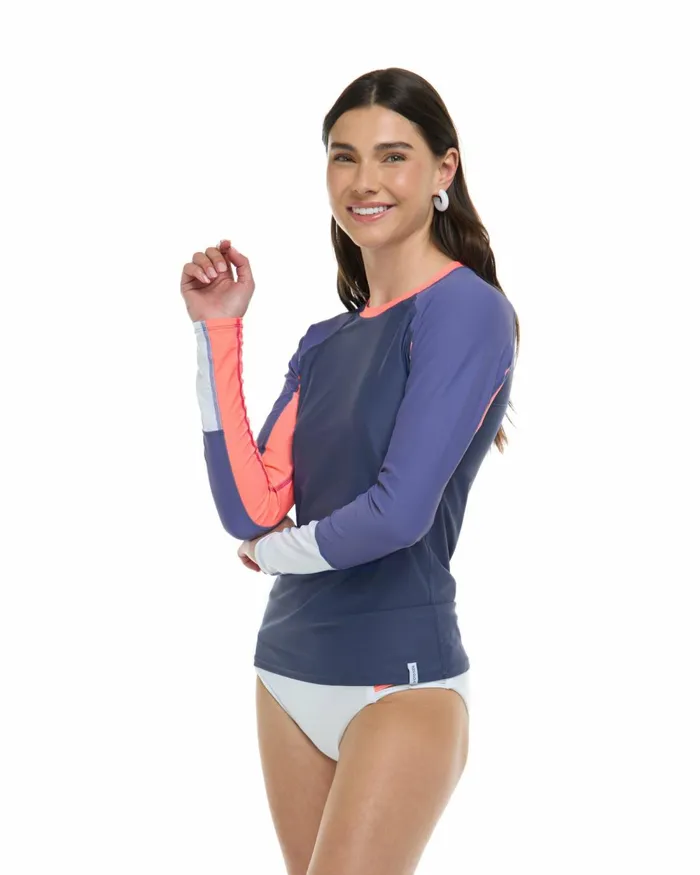 Body Glove Rash Guards Sun Protection Vibration Sleek Long Sleeve Rashguard 8211 Snow Vibration 8211 Women
