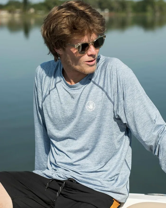 Body Glove Sun Protection LongSleeved Raglan UPF 50 TShirt 8211 Blue 8211 Men Body Glove Sun Protection LongSleeved Raglan UPF 50 TShirt 8211 Blue 8211 Men