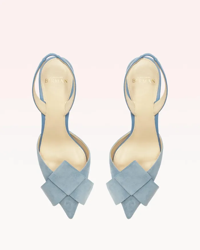 Bonny 60 Suede Azzuro Azzuro Women Alexandre Birman Pumps
