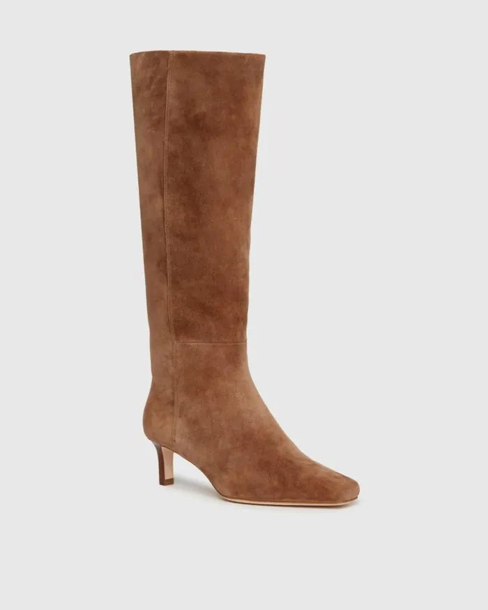 Boots Women PAIGE Ansley Tall Boot 8211 Truffle Suede Boots Women PAIGE Ansley Tall Boot 8211 Truffle Suede