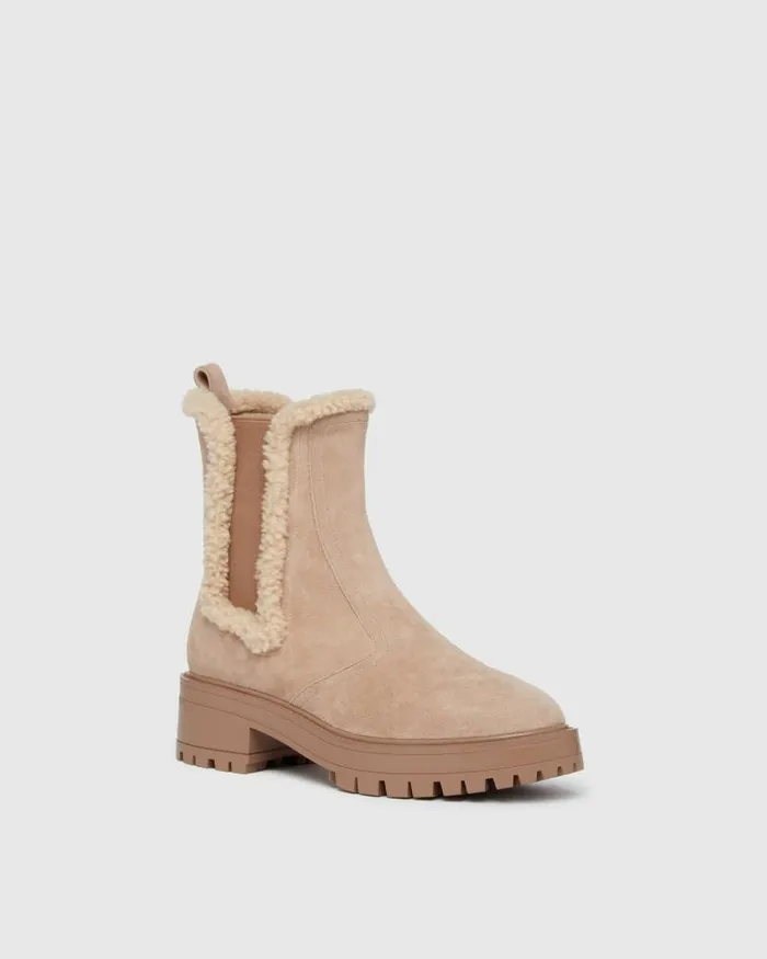 Boots Women PAIGE Bowie Ankle Boot 8211 Light Tan Suede Boots Women PAIGE Bowie Ankle Boot 8211 Light Tan Suede