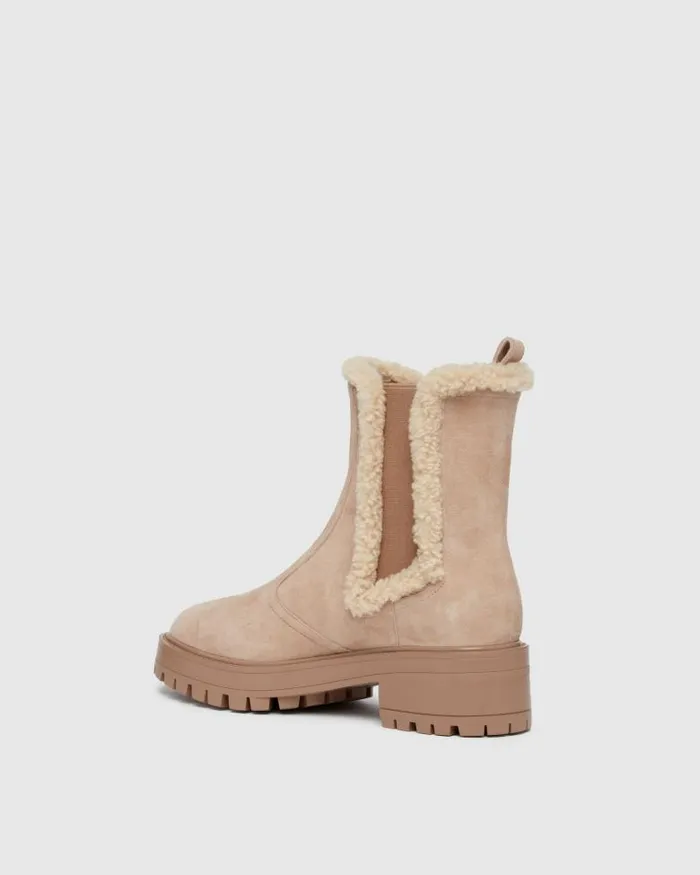 Boots Women PAIGE Bowie Ankle Boot 8211 Light Tan Suede Boots Women PAIGE Bowie Ankle Boot 8211 Light Tan Suede