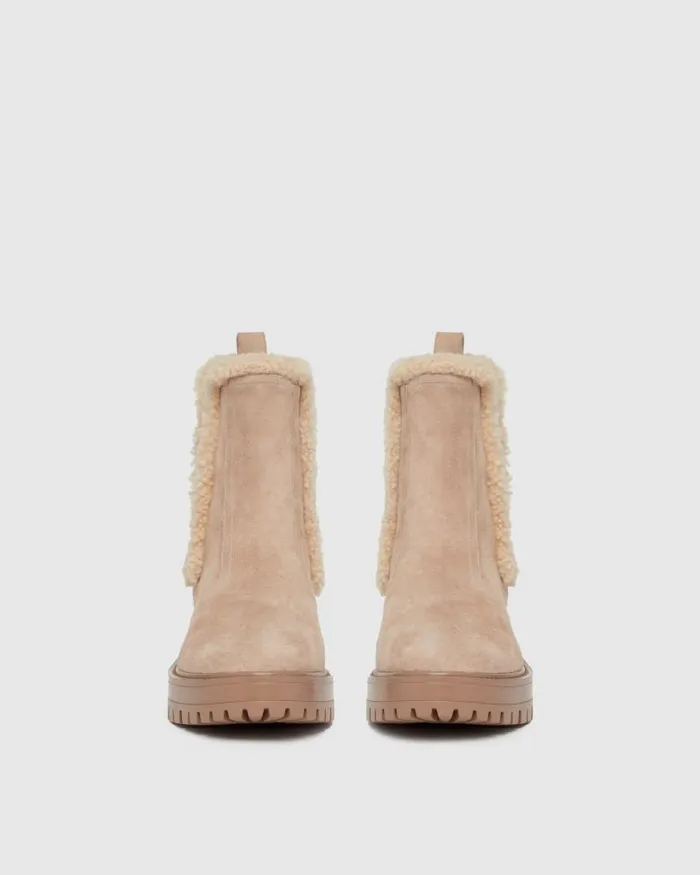 Boots Women PAIGE Bowie Ankle Boot 8211 Light Tan Suede Boots Women PAIGE Bowie Ankle Boot 8211 Light Tan Suede