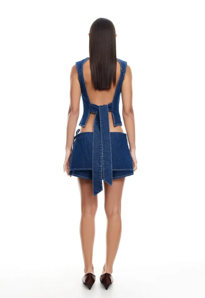 Bottoms Women Lioness Fashion COUNTRYSIDE SKORT Blue Denim