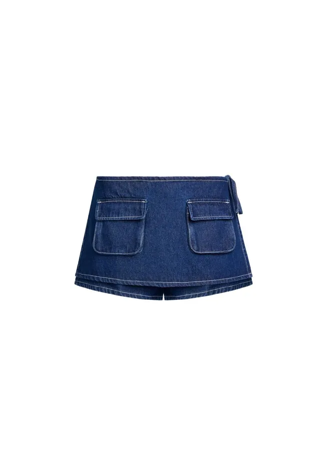 Bottoms Women Lioness Fashion COUNTRYSIDE SKORT Blue Denim
