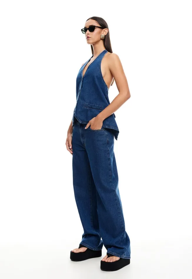 Bottoms Women Lioness Fashion TOP MODEL JEAN Dark Denim