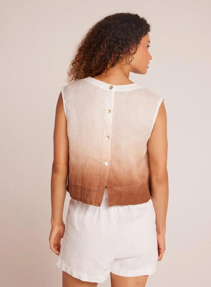 Boxy Button Back Top 8211 Coconut Ombre Dye Women Bella Dahl Sleeveless Boxy Button Back Top 8211 Coconut Ombre Dye Women Bella Dahl Sleeveless