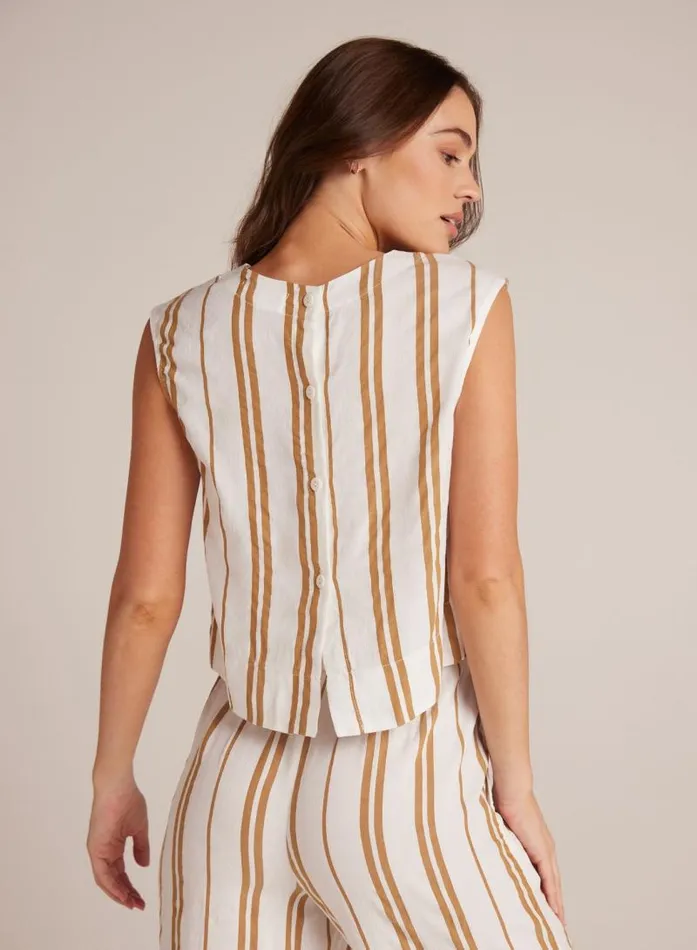 Boxy Button Back Top 8211 Redwood Stripe Women Bella Dahl Sleeveless Boxy Button Back Top 8211 Redwood Stripe Women Bella Dahl Sleeveless