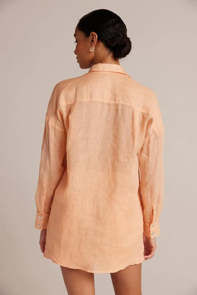 Boyfriend Button Down 8211 Peach Parker Women Bella Dahl Long Sleeve Boyfriend Button Down 8211 Peach Parker Women Bella Dahl Long Sleeve