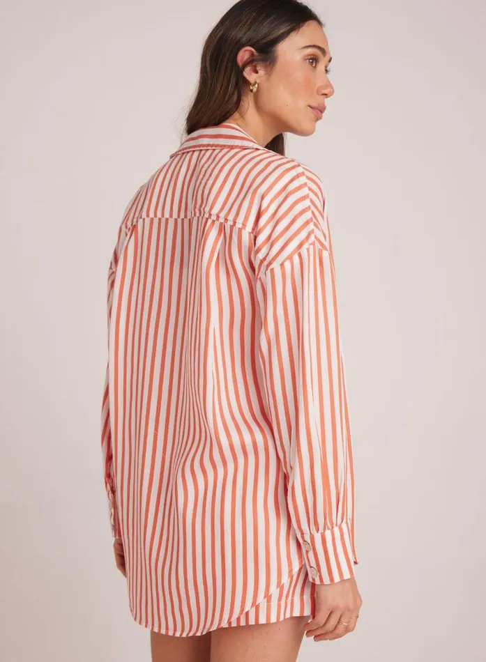 Boyfriend Button Down 8211 Sunset Blaze Stripe Women Bella Dahl Button Down Boyfriend Button Down 8211 Sunset Blaze Stripe Women Bella Dahl Button Down