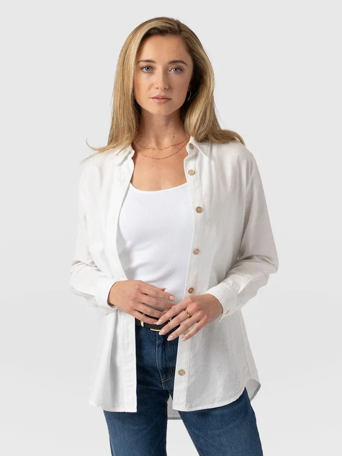 Boyfriend Shirt 8211 White White Women Saint And Sofia Blouses and Shirts
