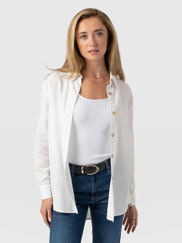 Boyfriend Shirt 8211 White White Women Saint And Sofia Blouses and Shirts