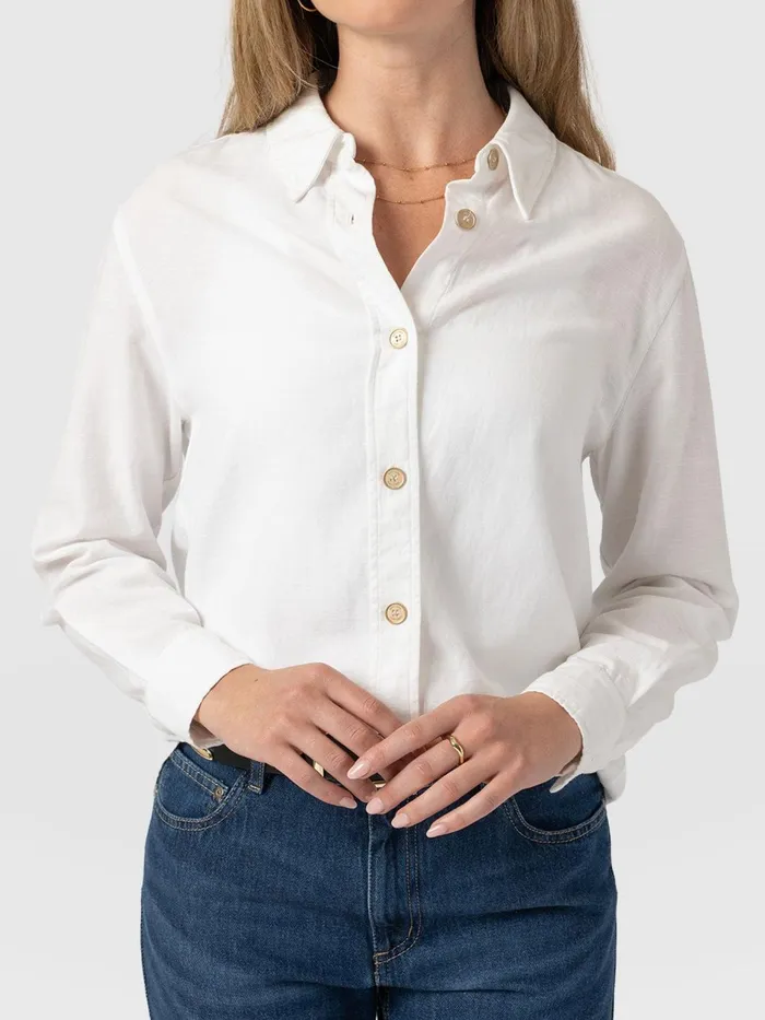 Boyfriend Shirt 8211 White White Women Saint And Sofia Blouses and Shirts