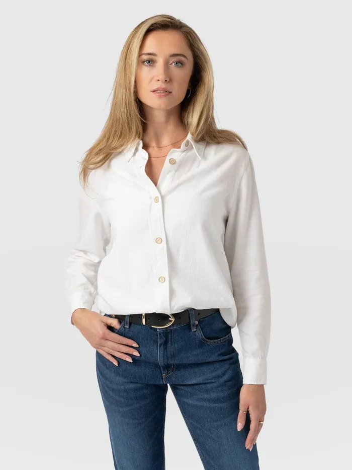 Boyfriend Shirt 8211 White White Women Saint And Sofia Blouses and Shirts