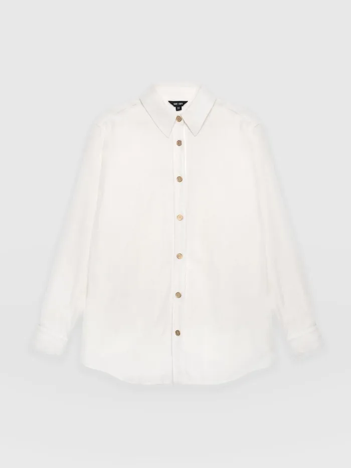 Boyfriend Shirt 8211 White White Women Saint And Sofia Blouses and Shirts