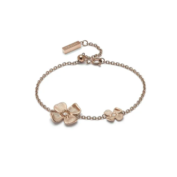 Bracelets Women Olivia Burton Dogwood Flower Carnation Gold Bracelet