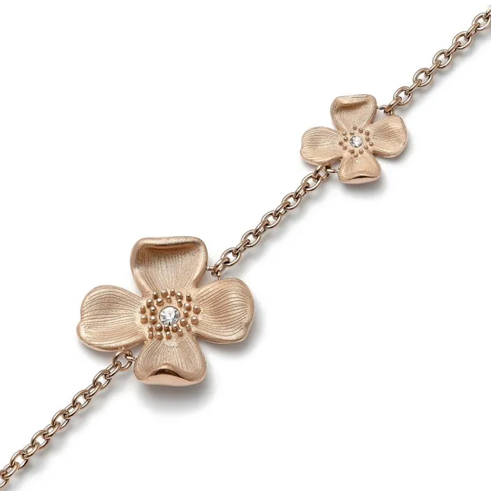 Bracelets Women Olivia Burton Dogwood Flower Carnation Gold Bracelet