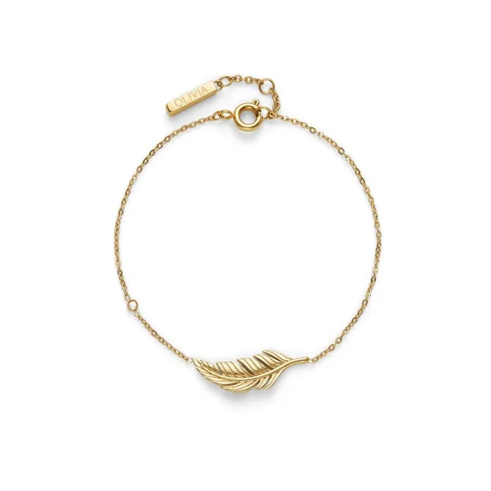 Bracelets Women Olivia Burton Feather Gold Plated Bracelet