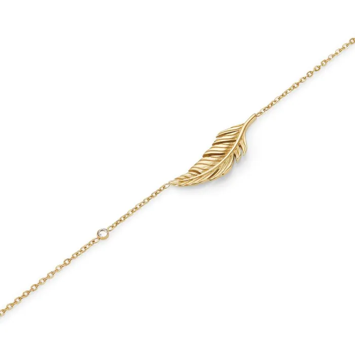 Bracelets Women Olivia Burton Feather Gold Plated Bracelet