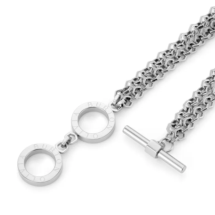 Bracelets Women Olivia Burton Honeycomb Toggle Silver Tone Bracelet