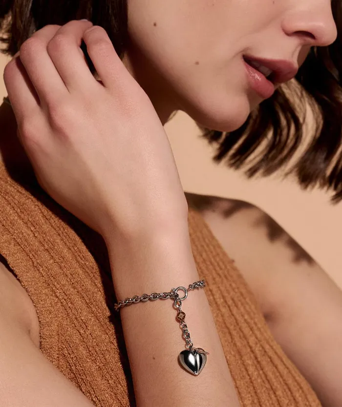 Bracelets Women Olivia Burton Knot Heart Silver Bracelet