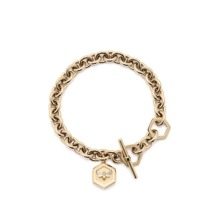 Bracelets Women Olivia Burton Minima Bee Gold Toggle Bracelet