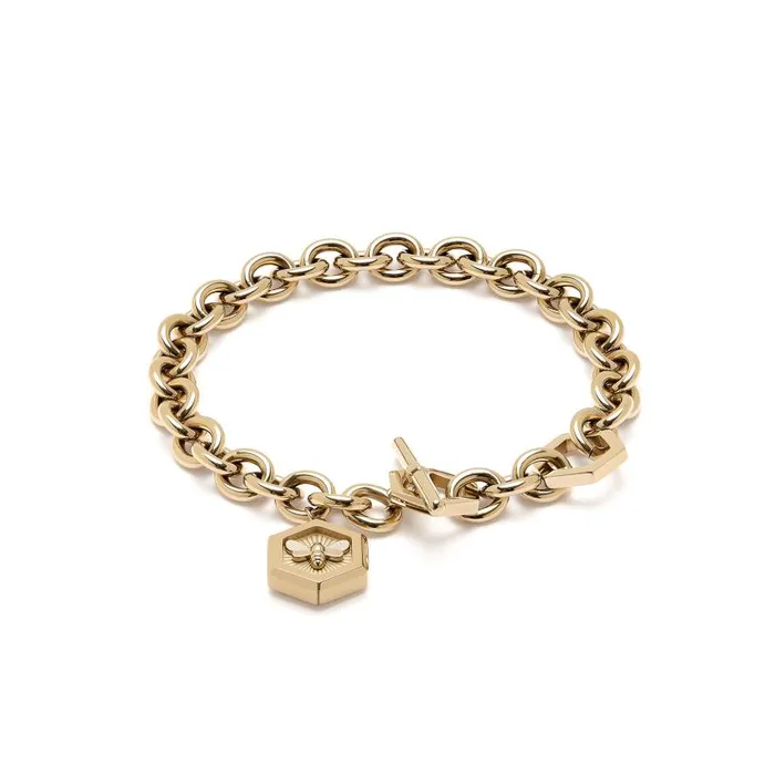 Bracelets Women Olivia Burton Minima Bee Gold Toggle Bracelet
