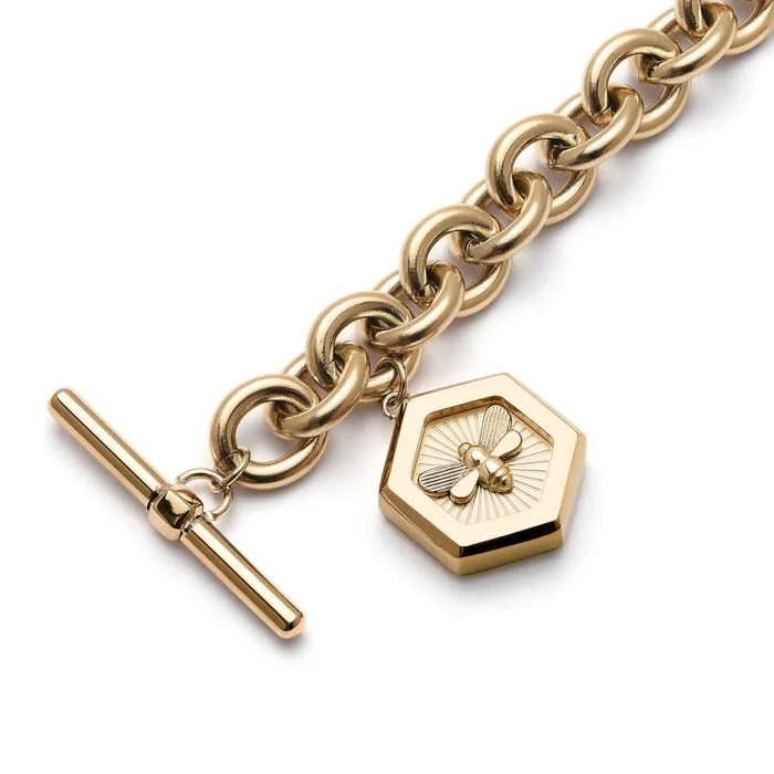 Bracelets Women Olivia Burton Minima Bee Gold Toggle Bracelet