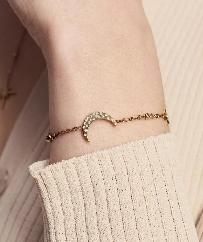Bracelets Women Olivia Burton North Star and Moon Gold Bracelet