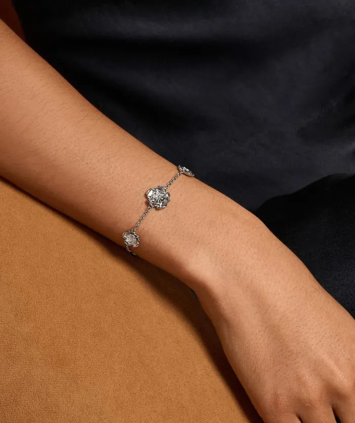 Bracelets Women Olivia Burton Tudor Rose Silver Tone Bracelet