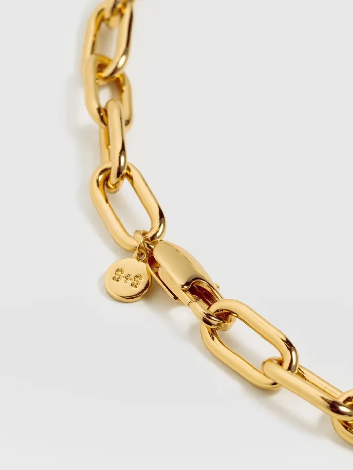 Cable Chain Necklace 8211 Gold Gold Women Saint And Sofia Necklaces