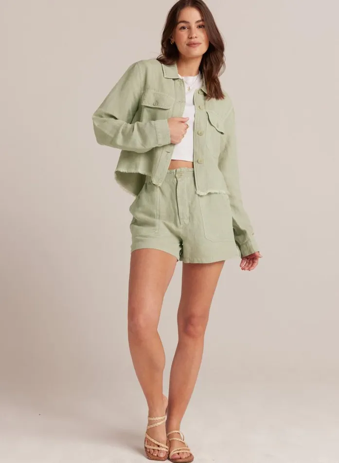 Callie Ruffle Short 8211 Muted Army Women Bella Dahl Shorts