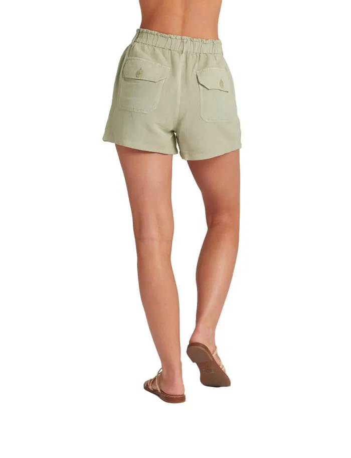 Callie Ruffle Short 8211 Muted Army Women Bella Dahl Shorts Callie Ruffle Short 8211 Muted Army Women Bella Dahl Shorts